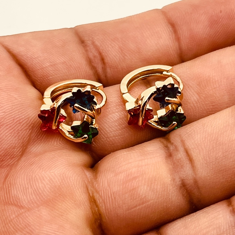 Gold filled earrings for women star design